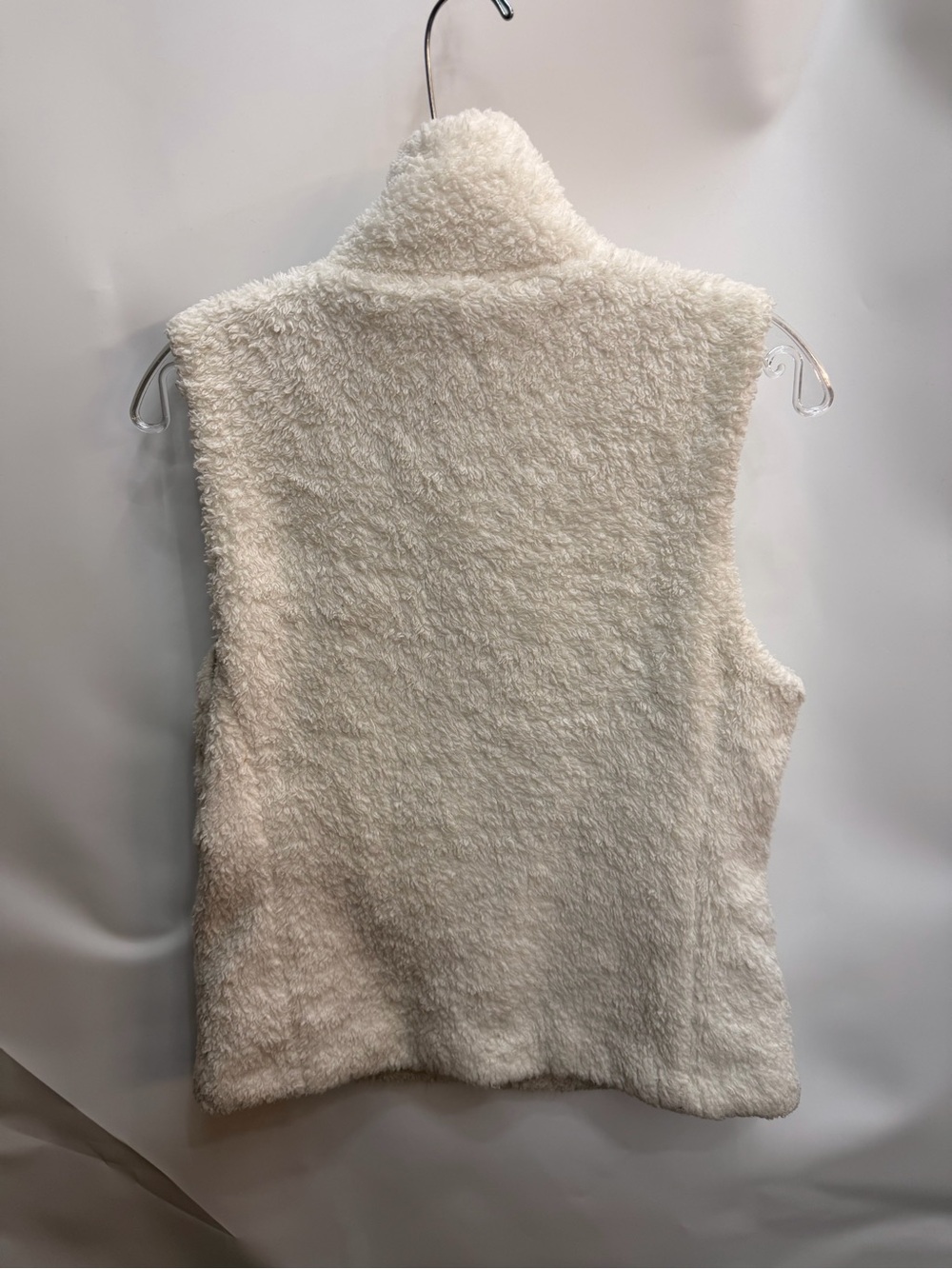 Patagonia Cream Fuzzy Full-Zip Vest women’s size Large - Picture 2 of 3